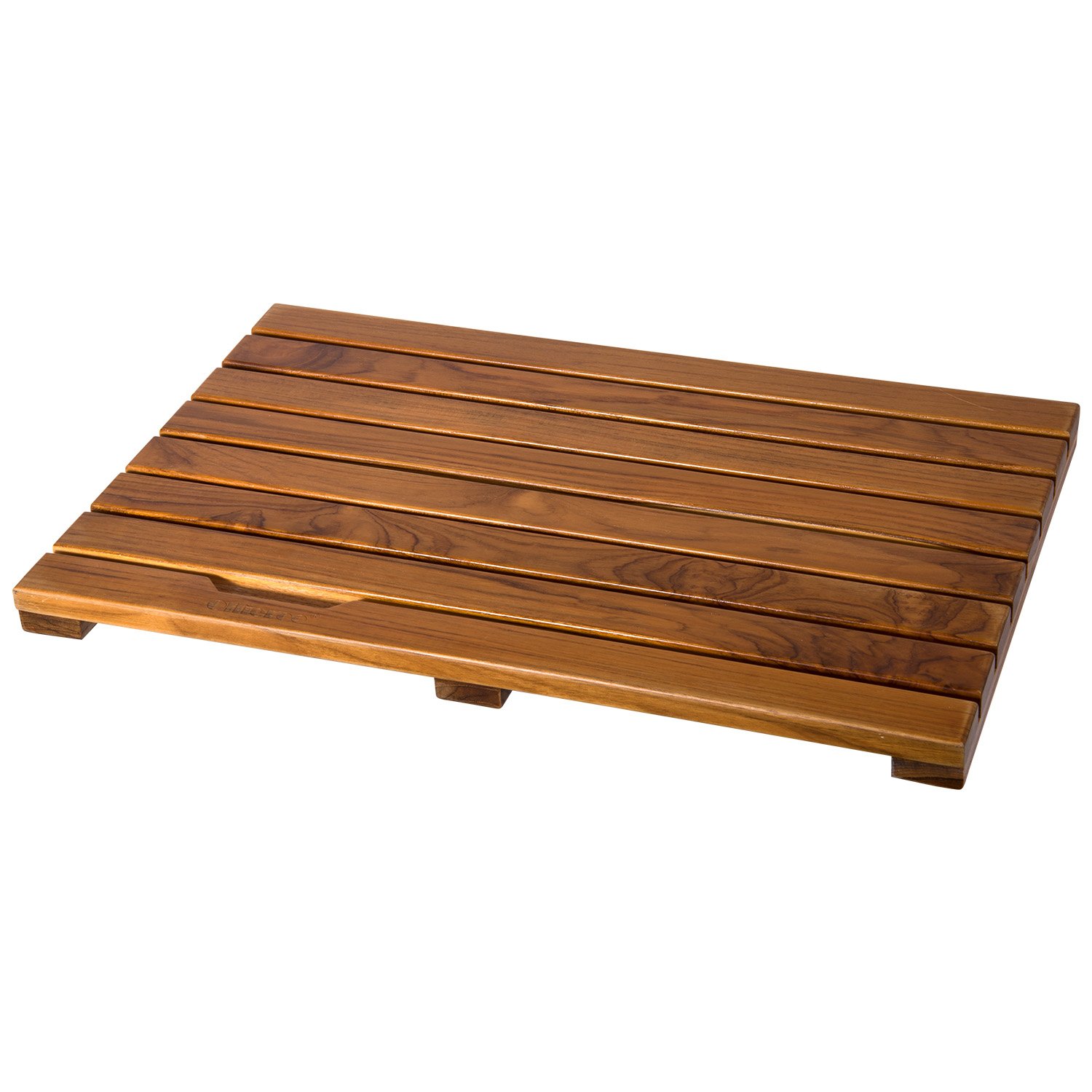 Ollieroo Luxury Spa Solid Teak Bath Mat, Indoor / Outdoor Shower Mat