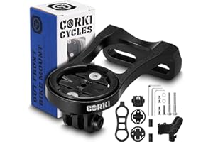 corki Bike Out Front Combo Computer Mount Adapter for Garmin Edge 130 200 500 510 520 810 820 1000 1030 (Simple Rainbow) Compatible with GM Wahoo Bryton Cateye Bike Mount