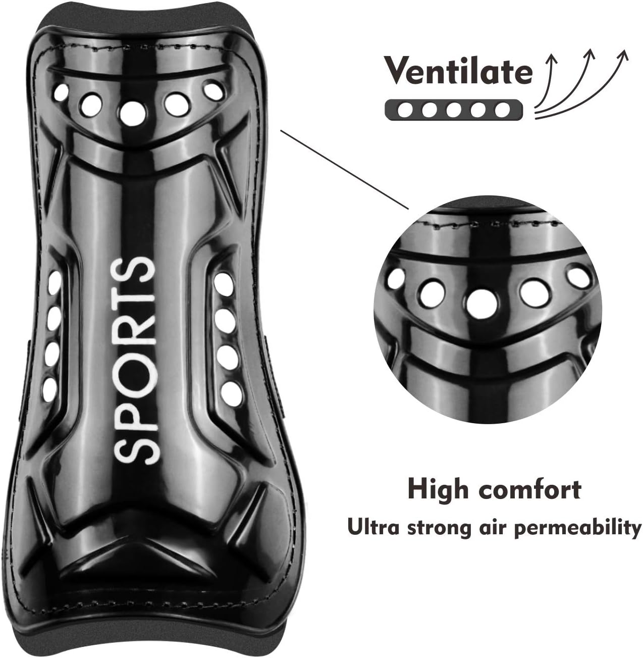 Youth Soccer Shin Guards, 2 Pair Lightweight and Breathable Child Calf Protective Gear Soccer Equipment for 12-16 Years Old Boys Girls Children Teenagers : Sports & Outdoors