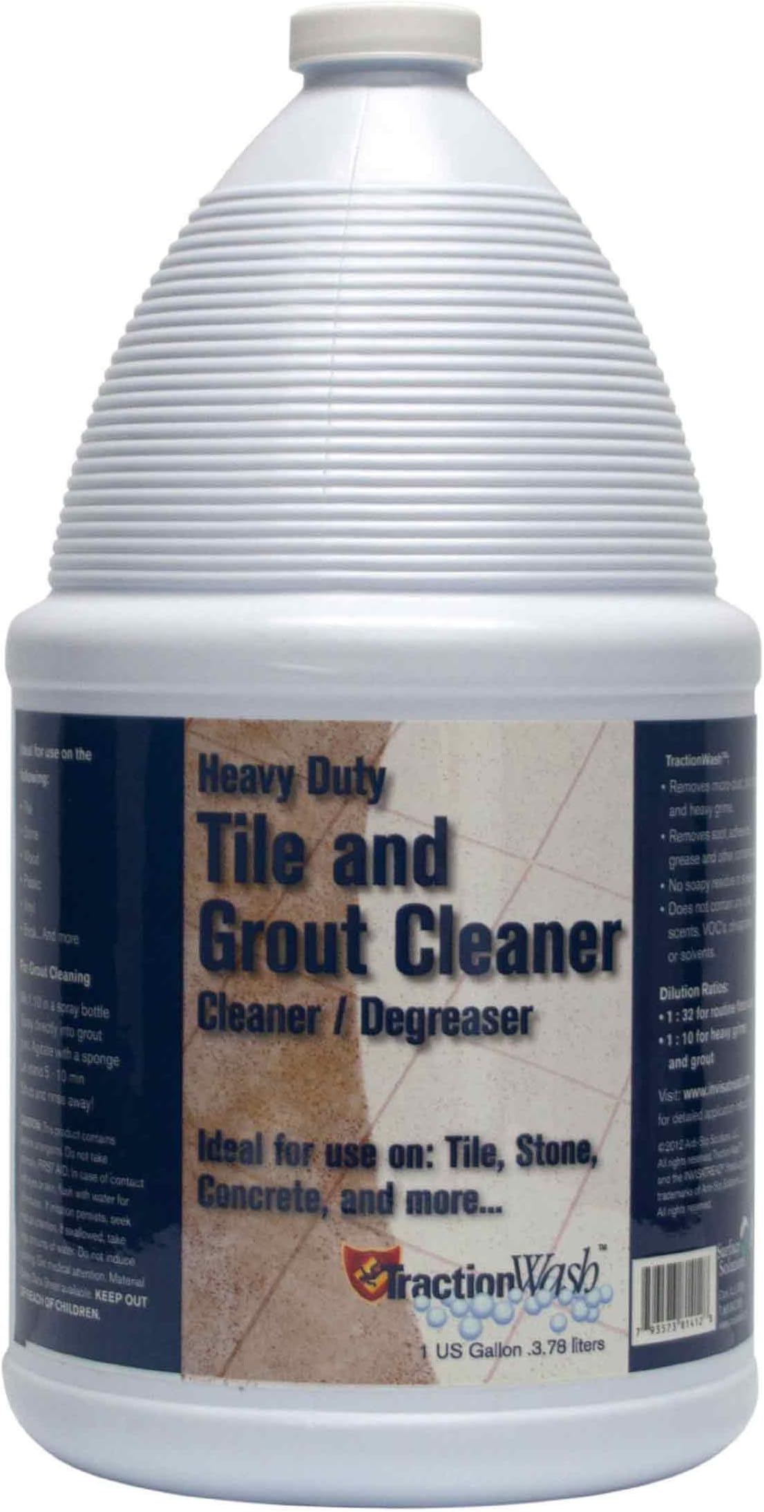 TractionWash TRWA128 1-Gallon Heavy Duty Tile and Grout Cleaner