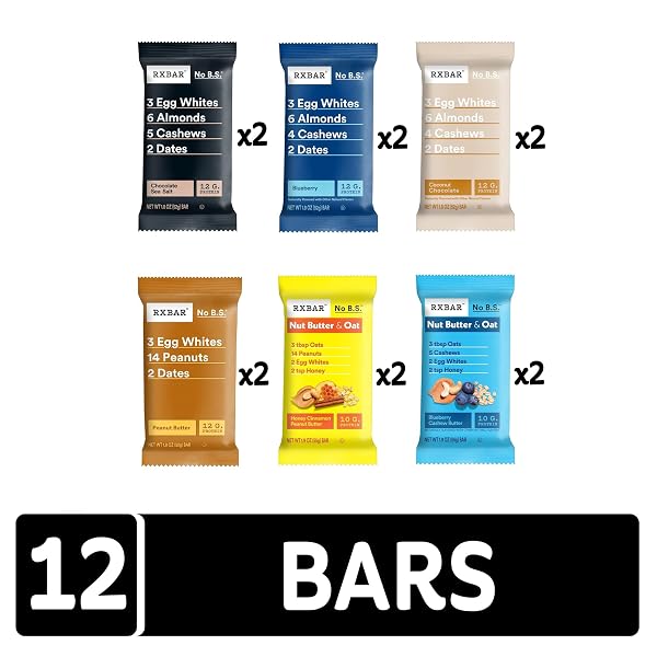 RXBAR PROTEIN BARS, SNACK BARS, VARIETY PACK (12 COUNT)