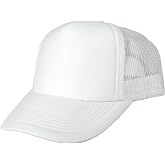 Gelante Sublimation Blank Trucker Hats - Polyester Foam Mesh Snapback Baseball Cap