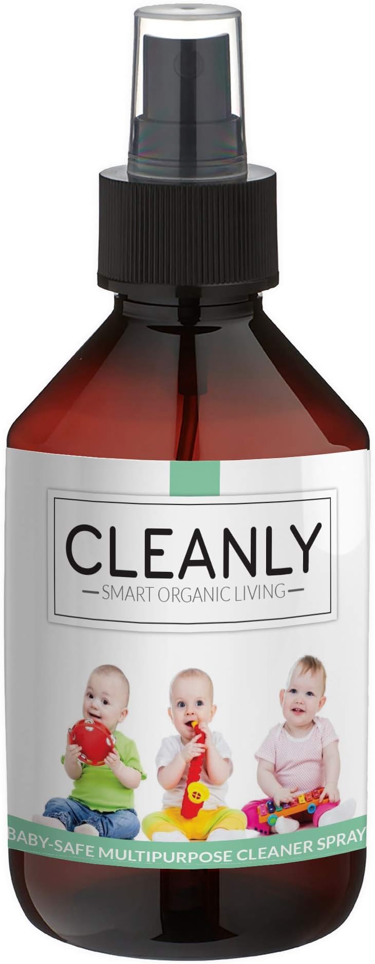 Baby-Safe Multipurpose Cleaner Spray by Cleanly I 250 ml I Baby Toy Antibacterial Cleaner I Nursery Accessories I Alternative to Water Wipes and Antibacterial Wipes