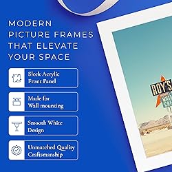 ArtToFrames 5x28 Inch White Picture Frame, This