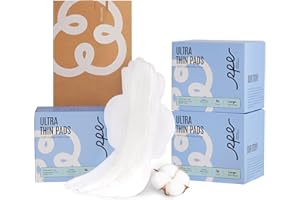 RPE LIFE 100% Large Organic Pads for Women, Ultra Thin Heavy Flow Sanitary Pads with Wings, Unscented Cotton Pads Menstrual, Super Absorbency Feminine Pads Extra Coverage Period Pads (Large, Size 4, 48ct)
