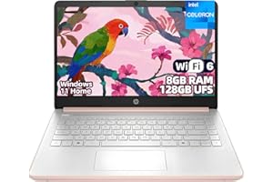 HP 14" Student and Home Laptop, HD Micro-Edge Display, Intel N150 Processor, 8GB DDR4 RAM, 128GB UFS Storage, Wi-Fi 6, Window