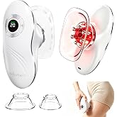 elefbebe 3-in-1 Body Sculpting Machine Cellulite Massager White | Red Light,Microcurrent Cupping Massage Tool,Skin Tightening Body Contouring Device 9 Level Suction Abdomen,Arm,Leg
