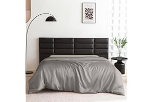 THXSILK 100% Silk Duvet Cover King Size, 22 Momme Mulberry Silk Comforter Cover, Cooling, Breathable, Easy Care Zipper Closure, 1 PC Duvet Cover (King, Grey)