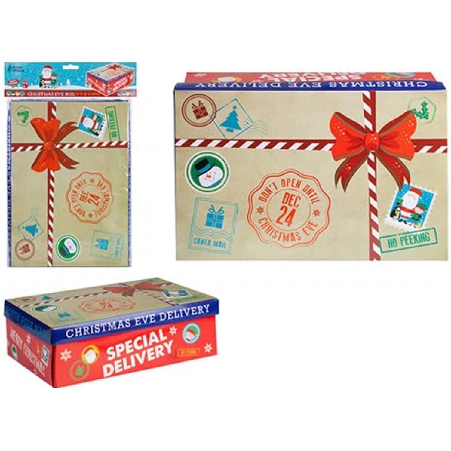 PMS International Christmas Eve Gift Box Special Delivery/Flat Pack - 21cm X 32cm X 11cm