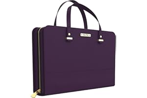 DEHITE Bible Cover Case for Women | Leather Carrying Bag | Pen Slots | Zippered Pocket | Premium PU Leather | Christian Gifts