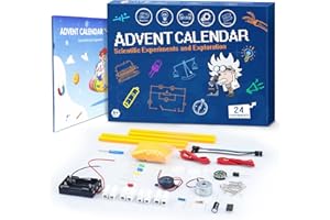 RAISLY Advent Calendar 2024 for Kids, 24 Days Christmas Science Experiment Countdown Calendar for Boys and Girls Who Love Science, Science Kits with 24 Cool Experiments, Xmas Gifts for Teens Adults