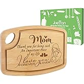 Joeyan Gifts for Mom, Mom Birthday Gift, I Love You Mother Present- Unique Engraved Cutting Board for Kitchen- Best Christmas Thanksgiving Mother's Day Gifts for Moms from Daughter Son