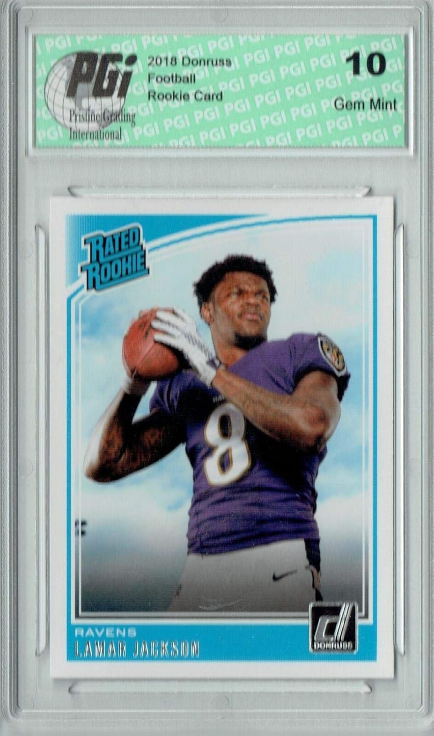 Unsigned Football Cards Lamar Jackson 18 Donruss R 17 The Rookies Sp Rookie Card Pgi 10 Single Cards Sports Collectibles Inningsbreak Com Unsigned Football Cards Lamar Jackson 18 Donruss R 17 The Rookies Sp Rookie Card Pgi 10 Single Cards Sports Collectibles Inningsbreak Com