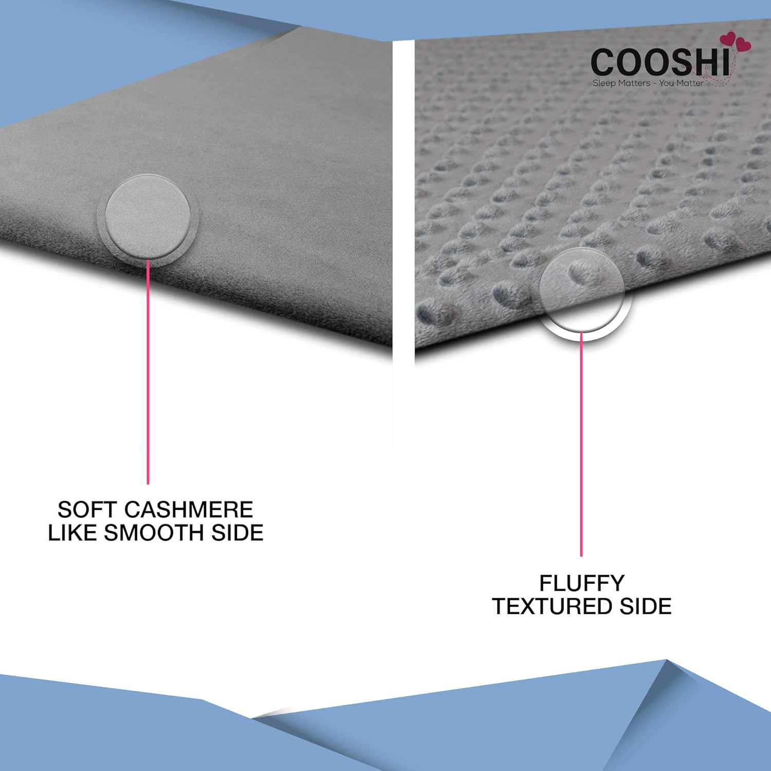 Cooshi Duvet Cover for Weighted Blankets - 60 x 80 - Soft Minky Dot