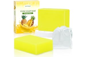 YONISAYO Yoni Bar Soap, 2 PCS Organic Yoni Wash Large Size Yoni Soap Bar for Women Ph Balance Feminine Wash, Natural Vaginal Body Bath Soap Deodorant Moisturizing, Pineapple Handmade feminine soap 2 * 5.29oz