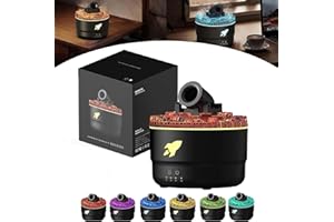FIALAME Cannon Blast Aroma Humidifier, Cannon Blast Turret Humidifier Silent Diffuser with Colorful LED Lights, Waterless Auto Shut, Vapor Aromatherapy Humidifier for Home Office Bedroom (Black)