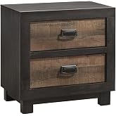 Modern 2-Drawer Nightstand - Bedroom Storage Cabinet, 16" x 26" x 27"