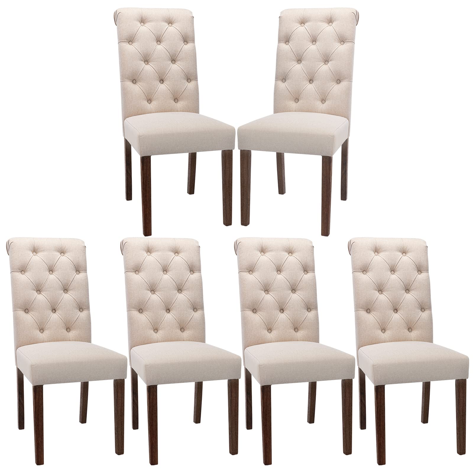 LexMod Modway Upholstered Fabric Button Tufted Parsons Dining Chair – Light Gray, Polyester, EEI-2231-LGR