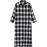 Latuza Women's Long Flannel Nightgown Long Sleeve Full Length