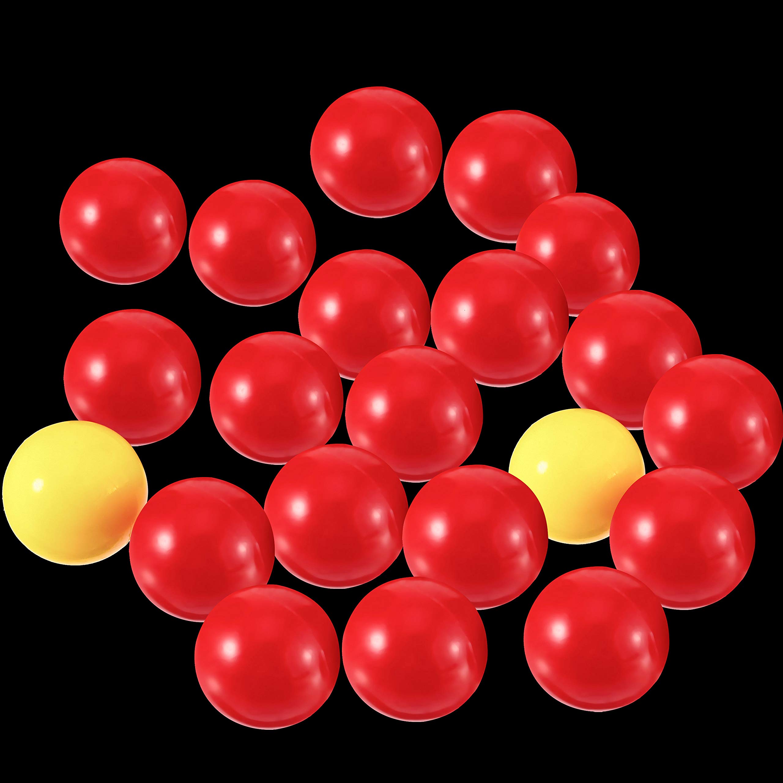 Gejoy 42 Pieces Game Replacement Marbles 2 Sets Game Replacement Balls Compatible with Hungry Hungry Hippos, 38 Red and 4 Yellow