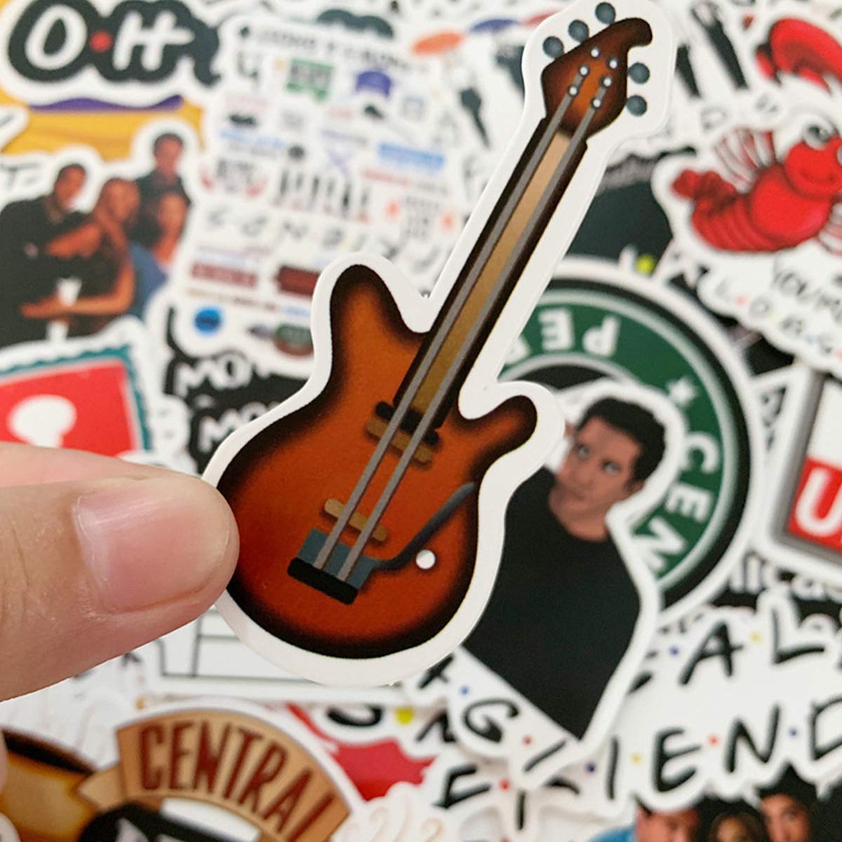 WOCOCO Friends Stickers, 50 Pack Friends TV Show Theme Stickers for Kids Teens, Waterproof Vinyl Stickers for Laptop, Water Bottles, HydroFlask