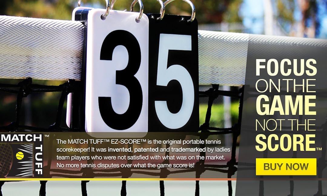 Match Tuff EZ Score (0-6) | Portable Tennis Score Keeper | EZ-FLIP | Outdoor/Indoor : Tennis Equipment : Clothing