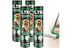 VOUBIEN Large Lint Roller Refills for Lint Remover,4 Pack 10 Inch Big Lint Roller Refill Compatible with Evercare Mega Roller Cleaning for Carpets, Furniture, Pet Hair