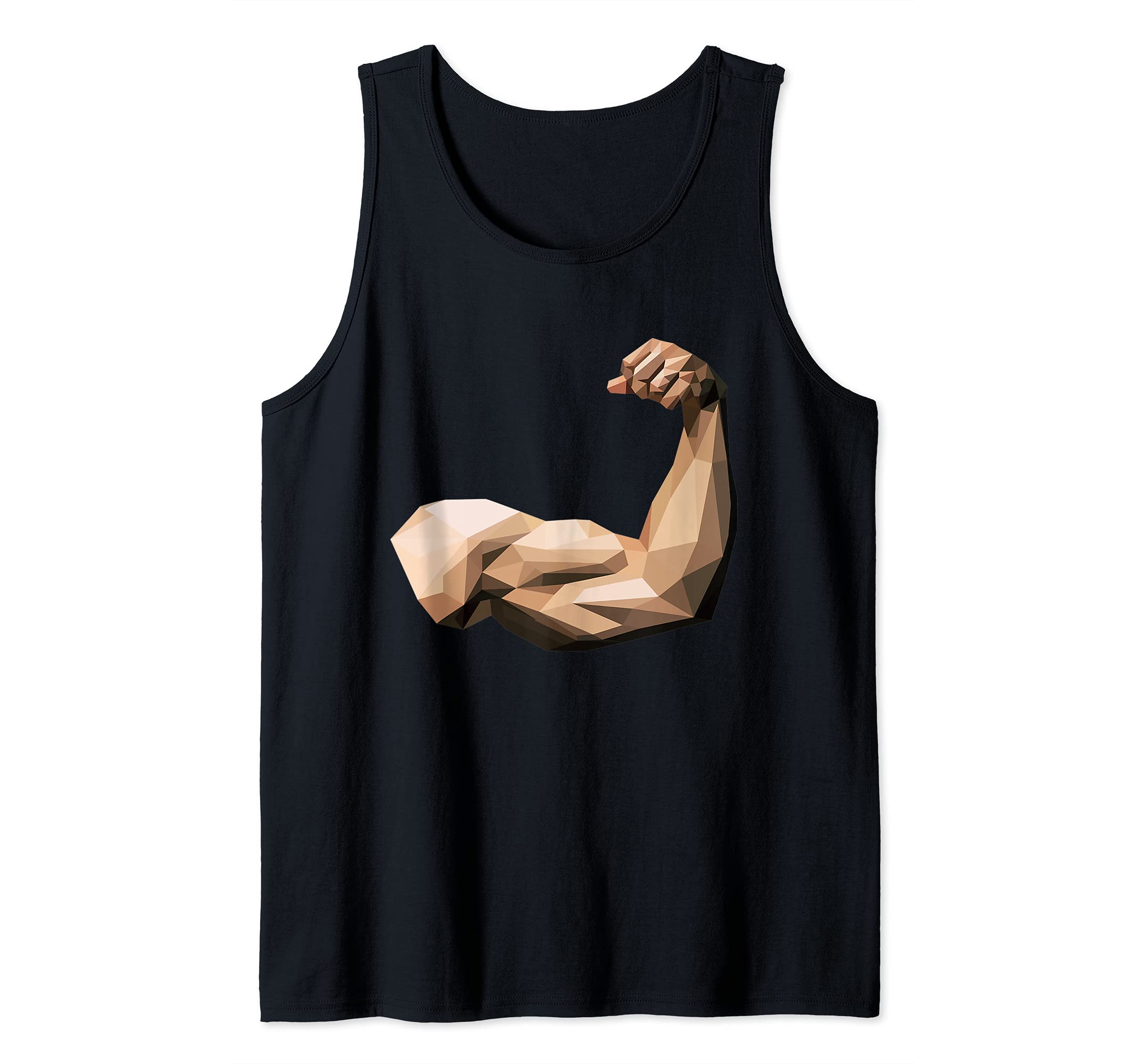 Biceps Peak Shoulders Forearm Low Polygon Art Weightlifting Tank Top