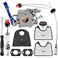 125BV Carburetor for Husqvarna 125B Blower 125BX 125BVX 590460102 545081811 Handheld Leaf Blower with 125B Tune UP Kit 545109601 Airbox Air Filter Cover 545112101 Air Filter Fuel Line Kit