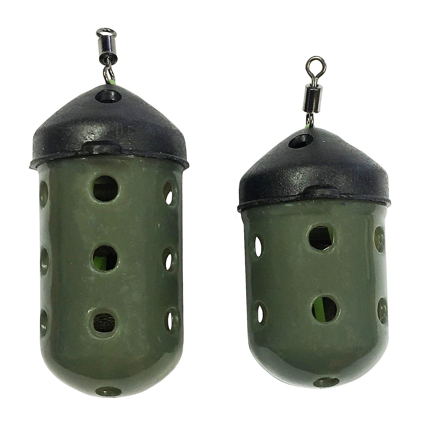 FLADEN Fishing Set of 2 MAGGOT FEEDERS - 2 Different Weights 20g and 30g - Designed for Fishing with Maggots and Casters - Features Easy Dispersal Holes [37-296452]