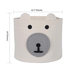 InfiBay Toy Storage Basket with Cute Bear