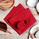 Penguin Home Hemstitched Pure Cotton Washable Oversized Napkins 6 Pack 50x50 view 6
