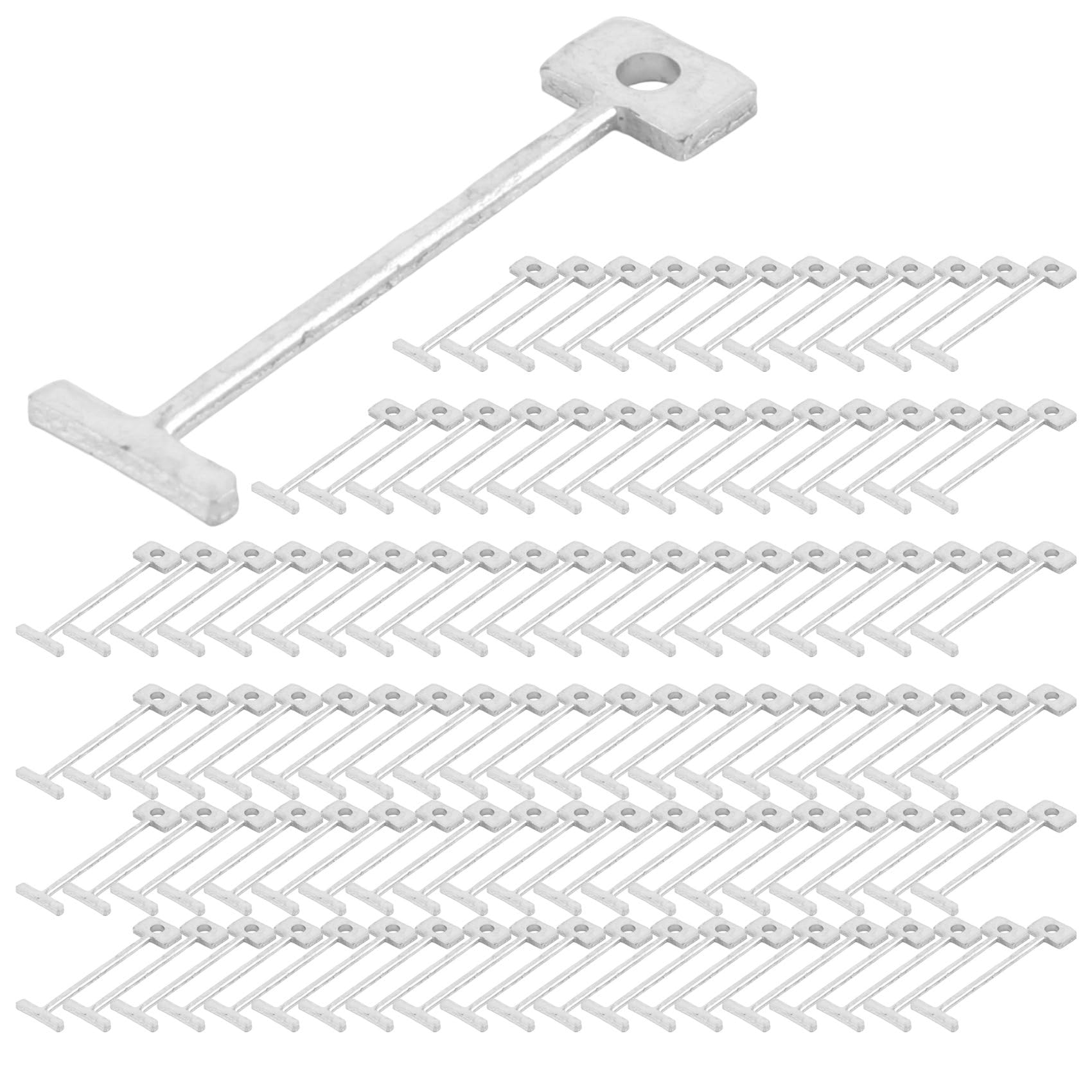 Tsudoku 200Pcs Tile Leveling System for Tile Laying Reusable Steel Needles Flooring Replaceable Pin Tiling Construction Tools