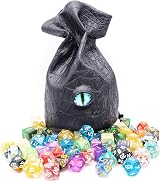 Haxtec Standing Dragon Eye Dice Bag Blue L Brand New view 7