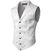 VATPAVE Mens Victorian Suit Vest Steampunk Gothic Waistcoat