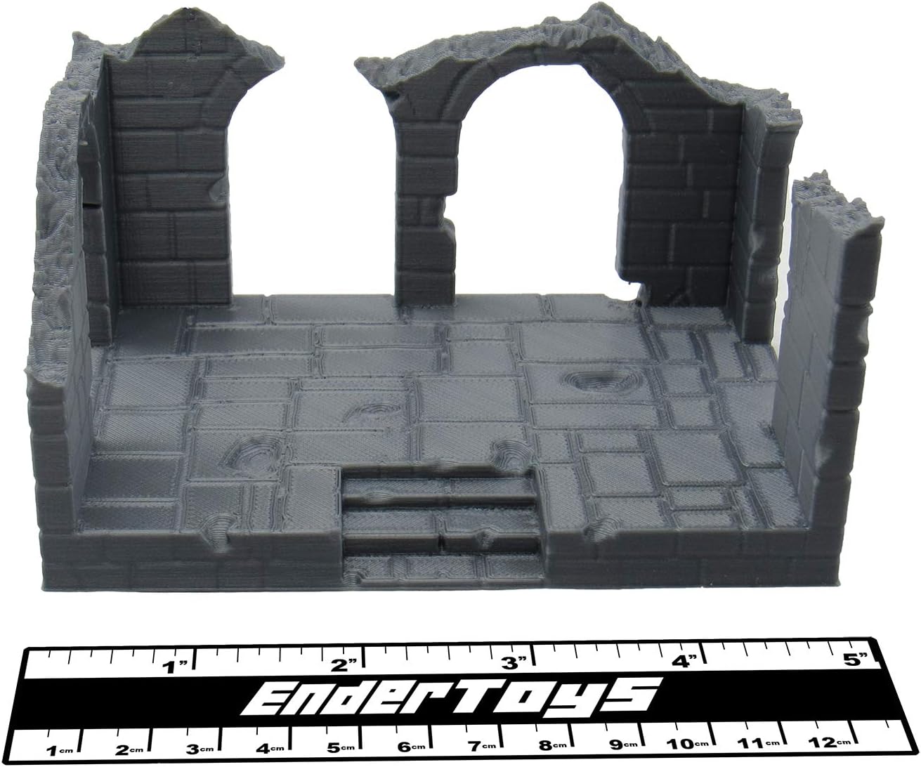 EnderToys Destroyed Brick Buildings, Terrain Scenery for Tabletop 32mm Miniatures Wargame, 3D Printed and Paintable - Image 3