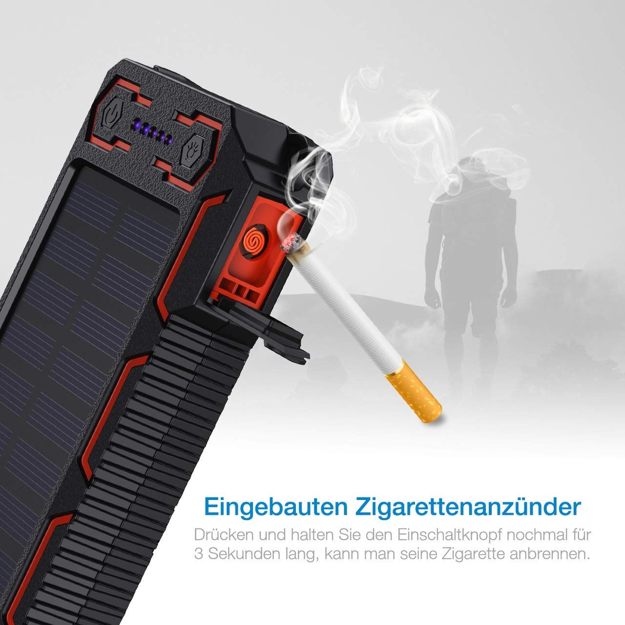 POWERADD Apollo 268000mAh Dual USB Tragbare Solar Ladegerät, Power Bank für iPhone und Handy