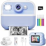 Instant Camera, Front Rear Dual Selfie Kids Camera