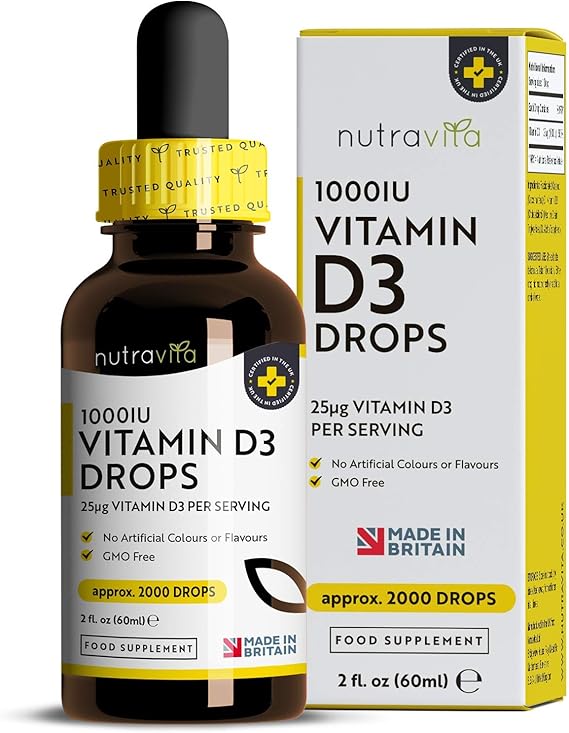 Vitamin D *10,000 IU per 10 Drops* 2,000 Vegetarian Drops of 1000 IU