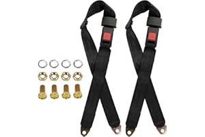 2 Point Seat Belt Adjustable Seatbelts Kit Compatible With Mobility Scooter, Electric Wheelchair, Bus, school bus, forklift, 