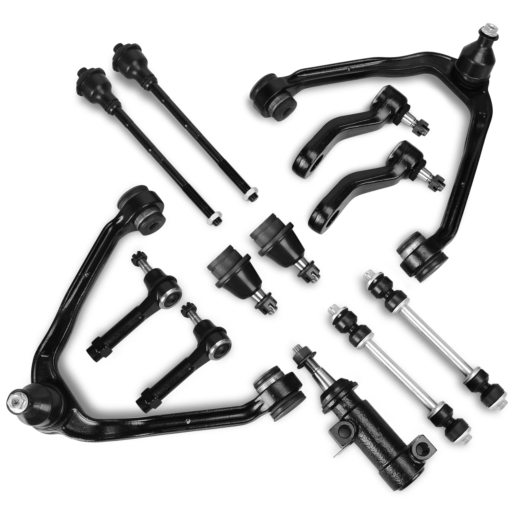 YITAMOTOR 13 Piece Front Suspension Kit Compatible with 1999-2007 Chevy Tahoe/Suburban/Silverado/Avalance 2002-2006 Cadillac Escalade 1999-2007 GMC Sierra 1500/Yukon Image