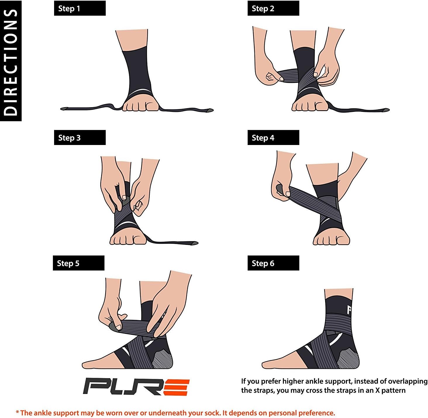 Ankle Brace Support Stabilizer – Compression Sleeve, Adjustable – Great for Running, Tennis, Sprains, Volleyball: Sports & Outdoors
