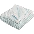 NTBAY Jersey Cotton Quilted Toddler Blanket, Breathable and Warm for Boys and Girls Baby Blanket, 30x40 Inches, Blue