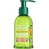 Garnier Fructis Sleek &amp; Shine Anti-Frizz Hair Serum for Frizzy, Dry Hair, Leave-In Argan Oil Infused Formula with Up to 72HRs of Frizz Control, Smooths Flyaways &amp; Boosts Hair Shine, 5.1 Fl Oz