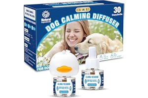 SHIUMORE Dog Calming Pheromones Diffuser: 3-in-1 Kit Appeasing Pheromone Diffuser to Calm (1 Plugin+2x48ml Refills) for Comfort Reduces Stress Anxiety, Long-Lasting Appeasing Pheromone for Pet Dog Cat (3in1)