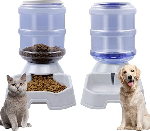 large dog food and water dispenser