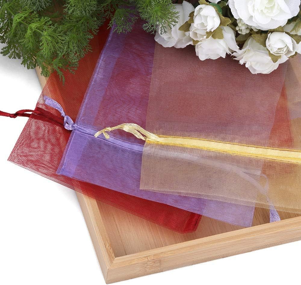 G2PLUS Multi-Color Organza Wine Bags 750ml Wine Bottle Gift Bags with Drawstring for Gift Wrapping Wine Bottles - 14 x 37CM - Image 5