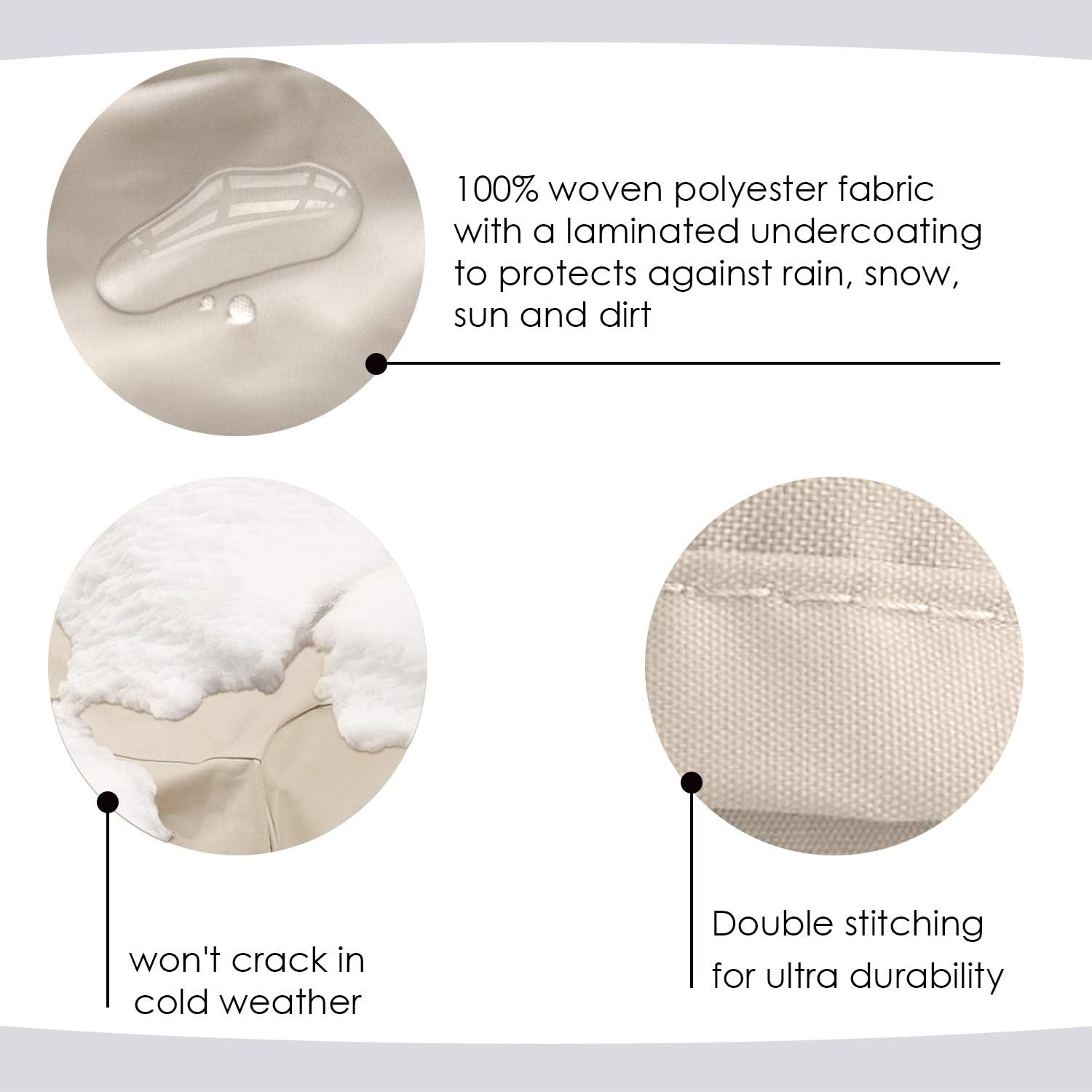 Honest Patio Bench Loveseat Cover, 100% Waterproof Outdoor Sofa Cover, Lawn Patio Furniture Covers with Air Vent(60" L x 34" D x 31" H,Beige): Garden & Outdoor