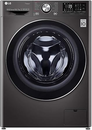 LG 10.5 Kg / 7.0 Kg Inverter Wi-Fi Washer Dryer (FHD1057STB, Black VCM, In-built Heater, Turbo Wash)