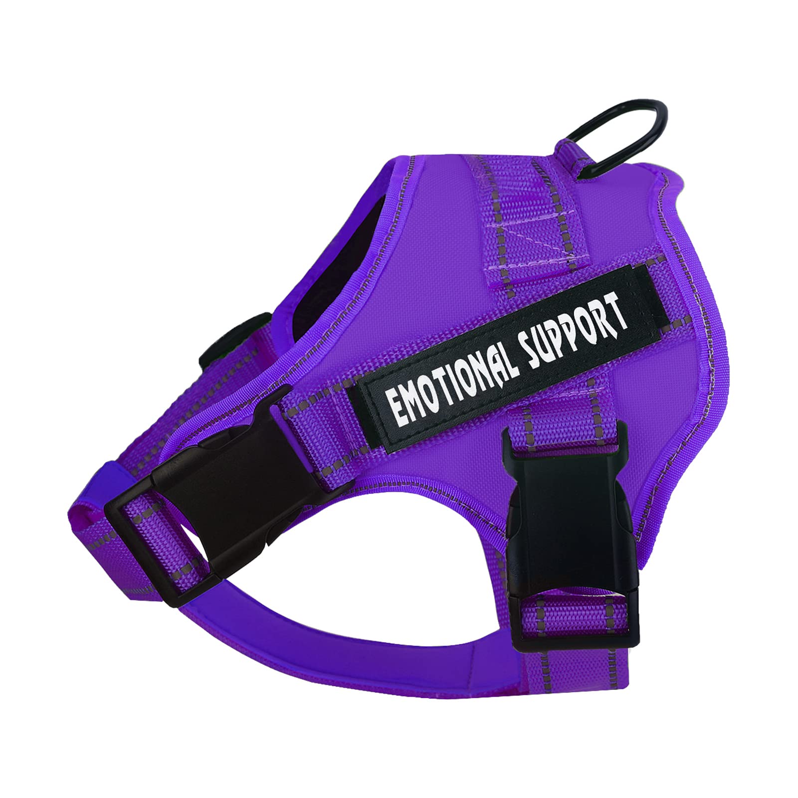 voopet Service Dog Harness, Emotional Support Pet Vest Harness, Reflective Breathable and Adjustable No-Pull ESA Dog Harness for Small Medium Large Dogs (with 4 PCS Removeable Tags)